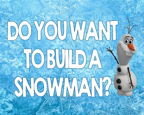 Do You Want To Build A Snowman Printable